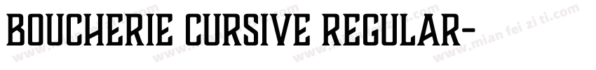 Boucherie Cursive Regular字体转换